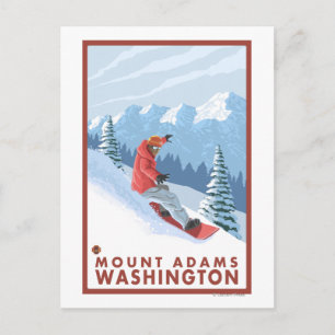 Carte Postale Snowboarder Scene - Mount Adams, Washington