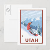 Carte Postale Snowboarder SceneUtah (Devant / Derrière)