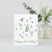 Carte Postale Snowboarder Snowboard Illustration Anniversaire (Debout devant)