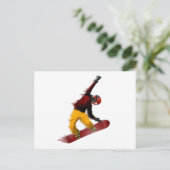 Carte Postale Snowboardeur (Debout devant)