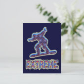 CARTE POSTALE SNOWBOARING EXTRÊME (Debout devant)