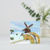 Carte Postale Snowdrops windmill (Debout devant)