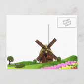 Carte Postale Snowdrops windmill (Dos)