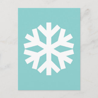 Carte Postale Snowflake blue