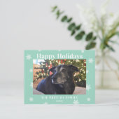 Carte Postale Snowflake Modern Family Photo Holiday (Debout devant)