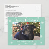 Carte Postale Snowflake Modern Family Photo Holiday (Devant / Derrière)