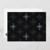 Carte Postale Snowflake motif, croix gothique inspirée (Devant / Derrière)