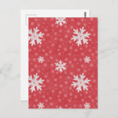 Carte Postale Snowflakes à l'invitation de Noël (Devant / Derrière)