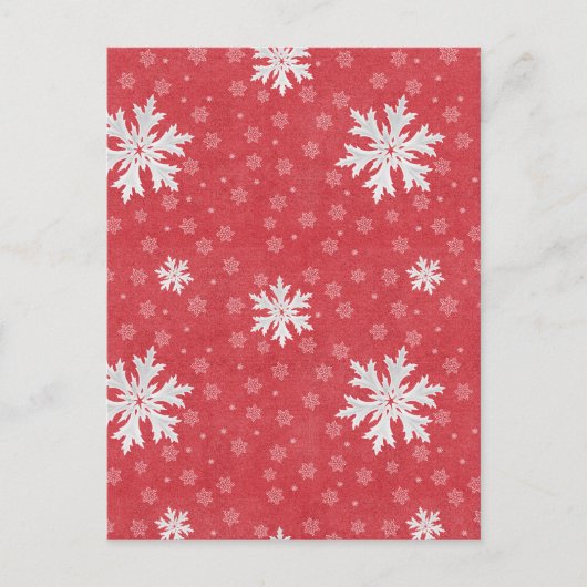 Carte Postale Snowflakes à l'invitation de Noël (Devant)