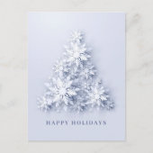 Carte Postale Snowflakes Christmas Tree Grey Card (Devant)
