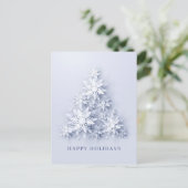 Carte Postale Snowflakes Christmas Tree Grey Card (Debout devant)