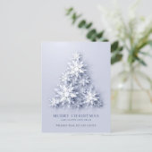 Carte Postale Snowflakes Christmas Tree Salutation d'entreprise (Debout devant)