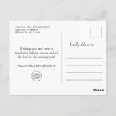 Carte Postale Snowflakes Christmas Tree Salutation d'entreprise (Dos)