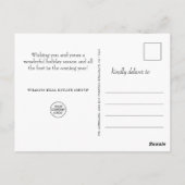 Carte Postale Snowflakes Christmas Tree Salutation d'entreprise (Dos)