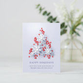 Carte Postale Snowflakes Christmas Tree Salutation d'entreprise (Debout devant)