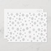 Carte Postale Snowflakes Pattern on White (Devant / Derrière)