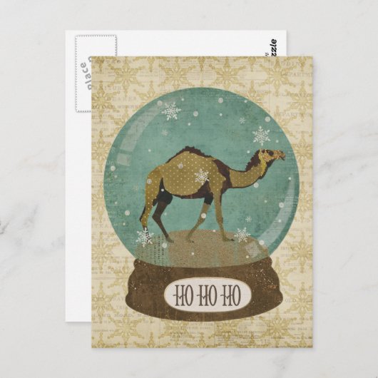 Carte postale Snowglobe Camel Bronze (Devant / Derrière)