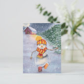 Carte Postale Snowman (Debout devant)