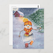 Carte Postale Snowman (Devant / Derrière)