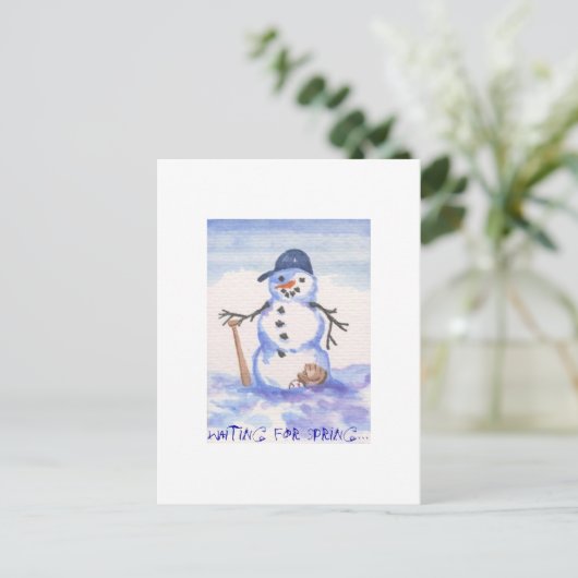 Carte Postale Snowman (Debout devant)