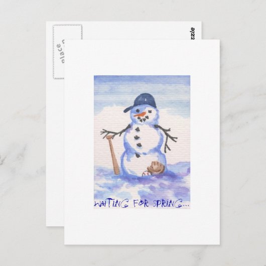 Carte Postale Snowman (Devant / Derrière)
