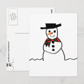 Carte Postale Snowman (Devant / Derrière)
