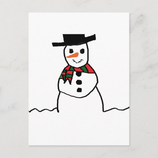 Carte Postale Snowman (Devant)