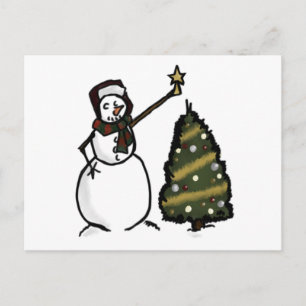 Carte Postale Snowman