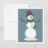 Carte Postale Snowman (Devant / Derrière)