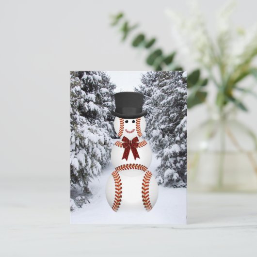 Carte Postale Snowman (Debout devant)