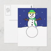 Carte postale Snowman (Devant / Derrière)