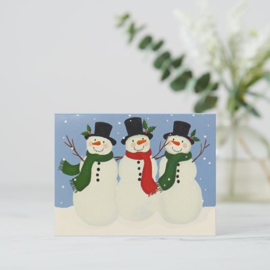 Carte Postale Snowman (Debout devant)