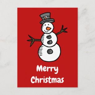 Carte Postale Snowman