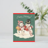 Carte postale Snowman (Debout devant)