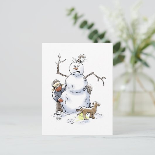 Carte postale Snowman (Debout devant)