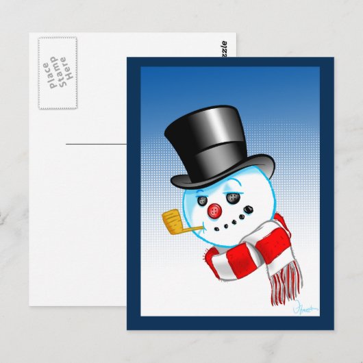 Carte postale Snowman (Devant / Derrière)