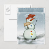 Carte Postale Snowman (Devant / Derrière)