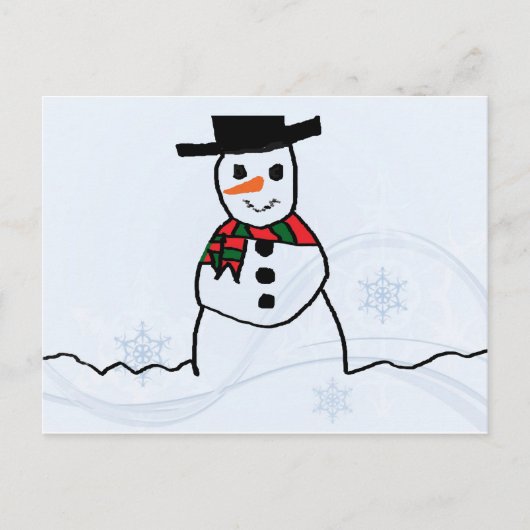Carte Postale Snowman (Devant)