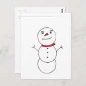 Carte Postale Snowman (Devant / Derrière)