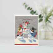 Carte Postale Snowman (Debout devant)