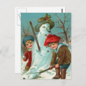 Carte Postale Snowman (Devant / Derrière)