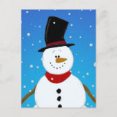 Carte Postale Snowman - Bleu (Devant)