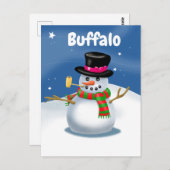 Carte Postale Snowman de Buffalo (Devant / Derrière)