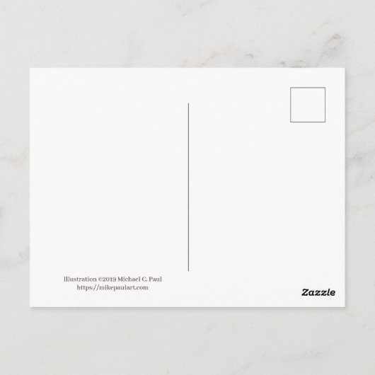 Carte Postale Snowman de Buffalo (Dos)