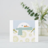 Carte Postale Snowman d'hiver (Debout devant)