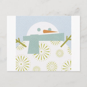 Carte Postale Snowman d'hiver