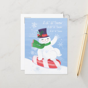Carte postale Snowman et Pepperment