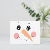 Carte postale Snowman Face (Debout devant)