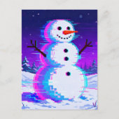 Carte Postale Snowman Glitch (Devant)