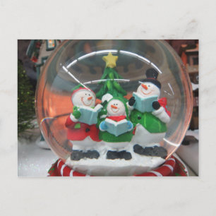 Carte Postale Snowman Globe